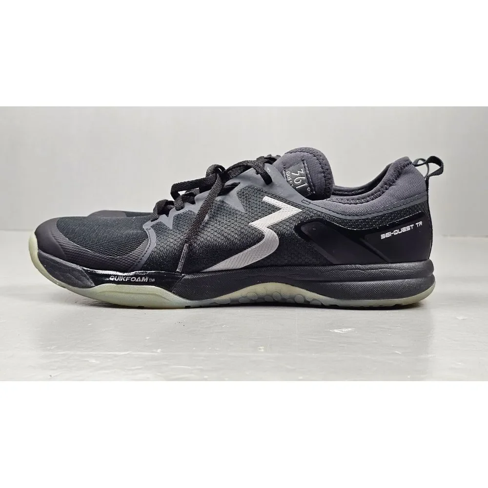 361 Degrees Quest TR Training Sneaker Mens 10.5. Black Athletic Shoes Y821-0907